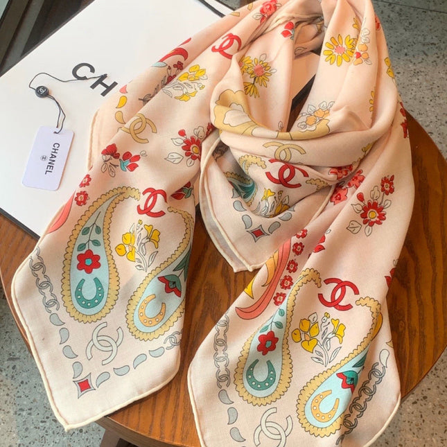 CHANEL 26S SCARF 135 IN CASHMERE AND SILK 306129
