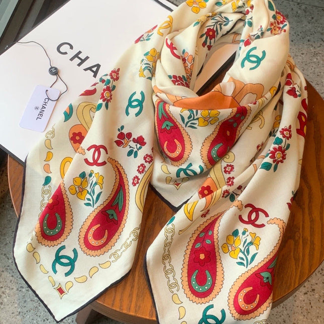 CHANEL 26S SCARF 135 IN CASHMERE AND SILK 306130