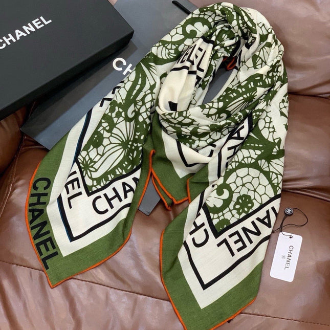 CHANEL 26S SCARF 135 IN CASHMERE AND SILK 306133