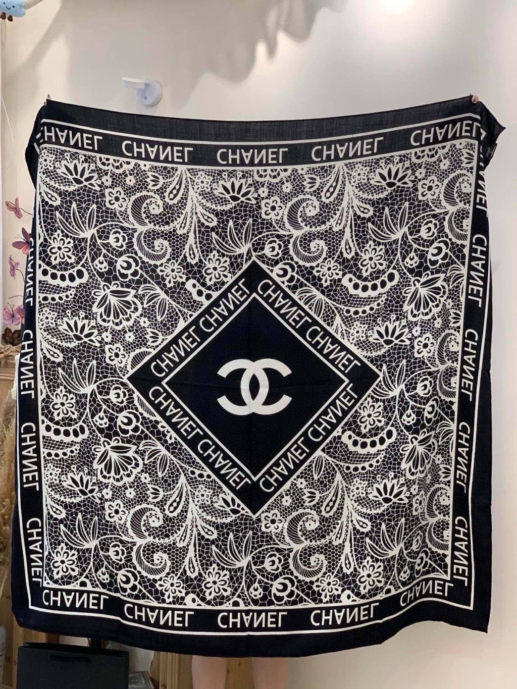 CHANEL 26S SCARF 135 IN CASHMERE AND SILK 306135