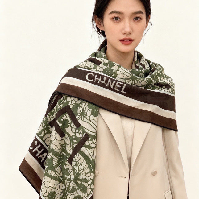 CHANEL 26S SCARF 135 IN CASHMERE AND SILK 306136