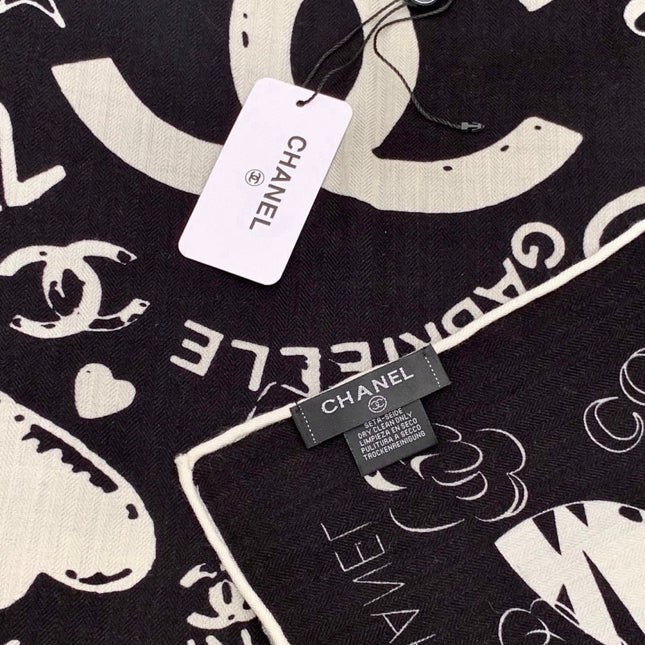 CHANEL 26S SCARF 135 IN CASHMERE AND SILK 307241