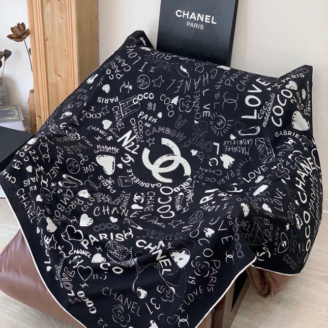 CHANEL 26S SCARF 135 IN CASHMERE AND SILK 307241