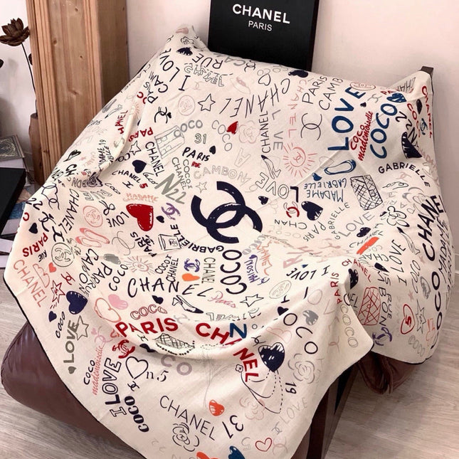 CHANEL 26S SCARF 135 IN CASHMERE AND SILK 307242