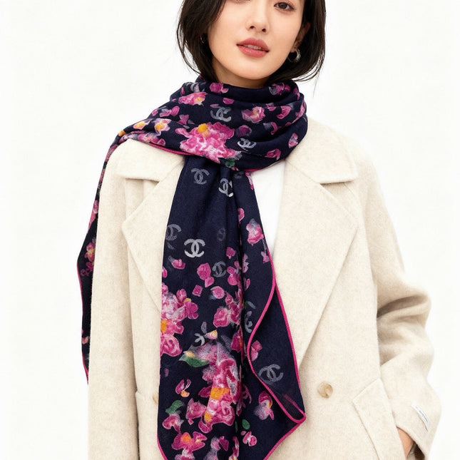CHANEL 26S SCARF 135 IN CASHMERE AND SILK 307250