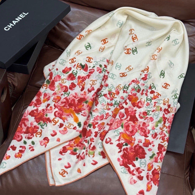 CHANEL 26S SCARF 135 IN CASHMERE AND SILK 307251
