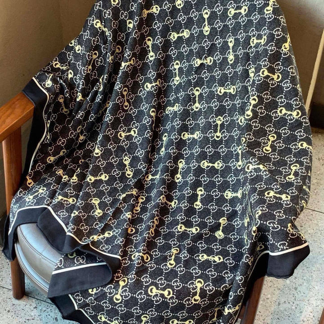 GUCCI 26S SCARF 135 IN CASHMERE AND SILK 307257