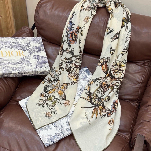 DIOR 26S SCARF 135CM IN CASHMERE SILK 309304
