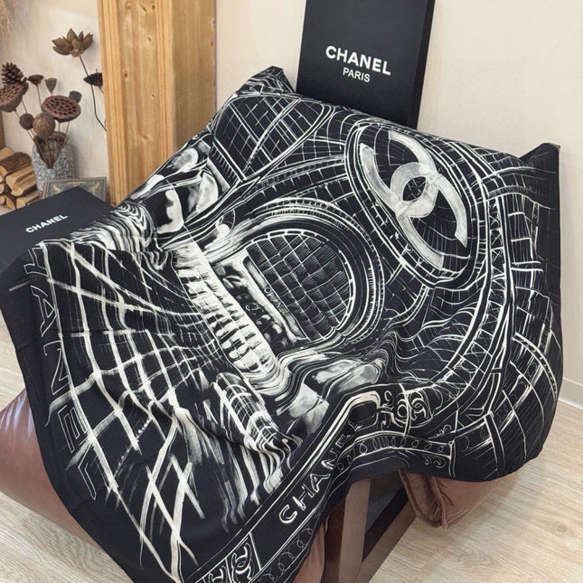 CHANEL 26S SCARF 135 IN CASHMERE AND SILK 309306