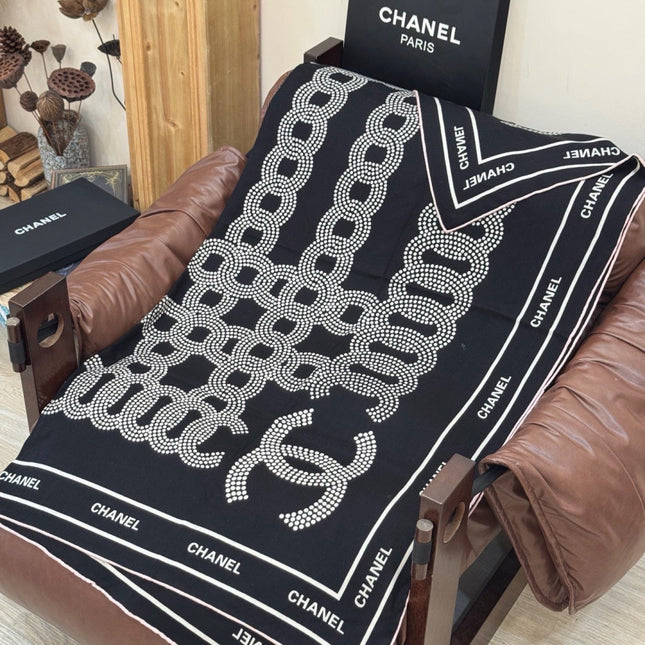 CHANEL 26S SCARF 135 IN CASHMERE AND SILK 309308