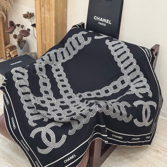 CHANEL 26S SCARF 135 IN CASHMERE AND SILK 309308