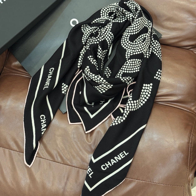 CHANEL 26S SCARF 135 IN CASHMERE AND SILK 309308