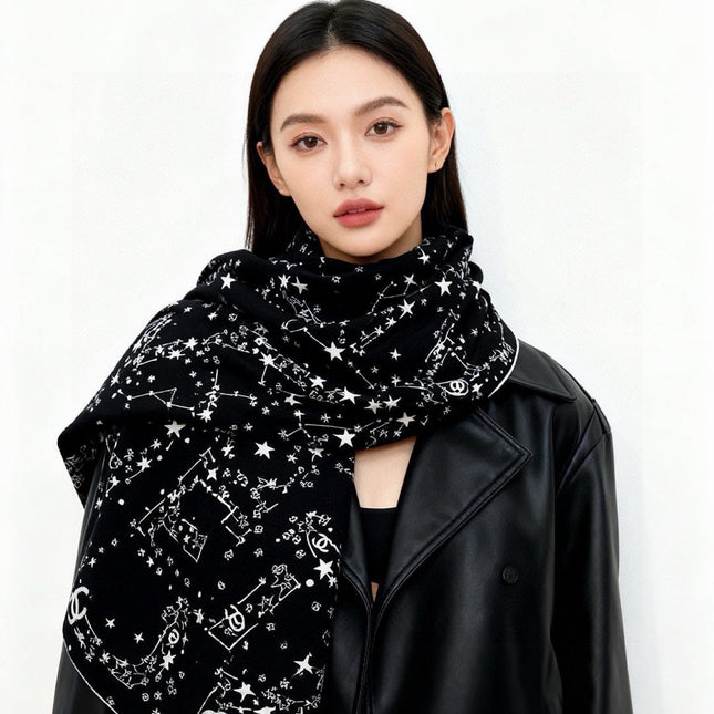 CHANEL 26S SCARF 135 IN CASHMERE AND SILK 309310