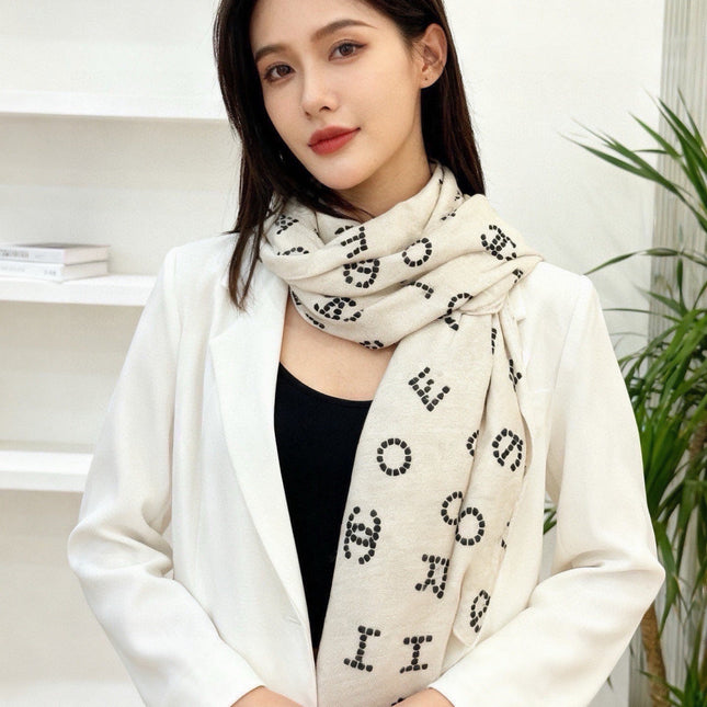 CHANEL 26S SCARF 135 IN CASHMERE AND SILK 309322