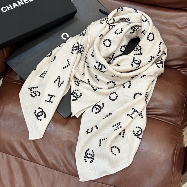 CHANEL 26S SCARF 135 IN CASHMERE AND SILK 309322