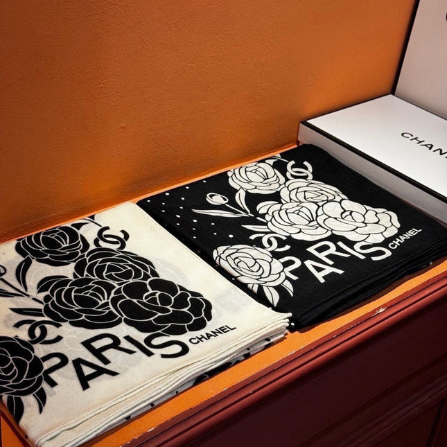 CHANEL 26S SCARF 140 IN CASHMERE AND SILK 309331