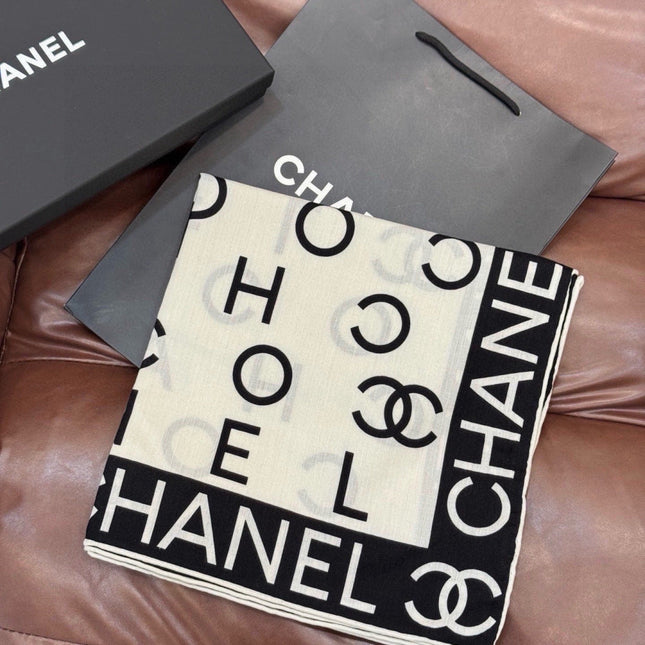 CHANEL 26S SCARF 135 IN CASHMERE AND SILK 309347