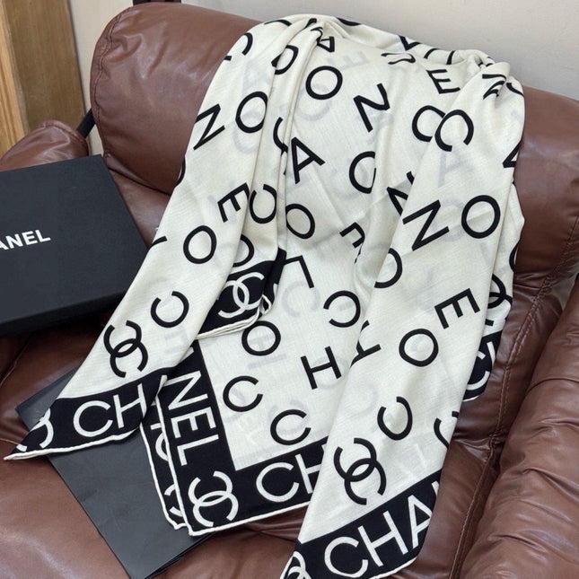 CHANEL 26S SCARF 135 IN CASHMERE AND SILK 309347