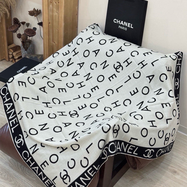 CHANEL 26S SCARF 135 IN CASHMERE AND SILK 309347