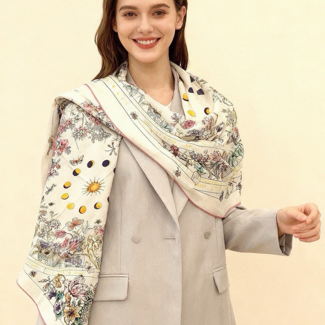 DIOR 26S SCARF 140CM IN CASHMERE SILK 309358
