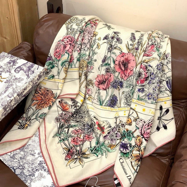 DIOR 26S SCARF 140CM IN CASHMERE SILK 309358