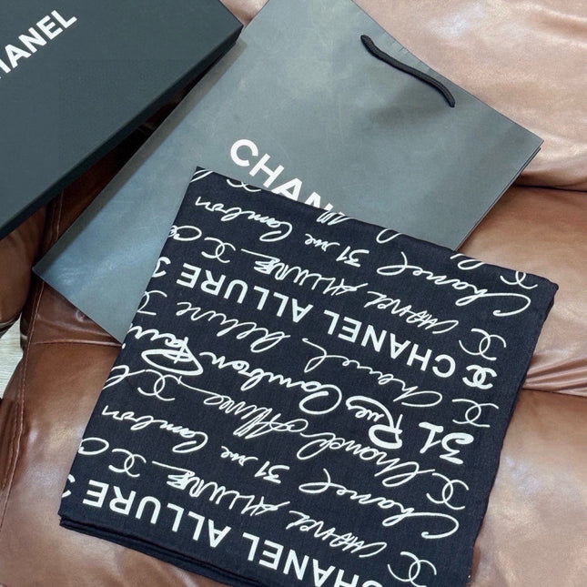CHANEL 26S SCARF 135 IN CASHMERE AND SILK 309362