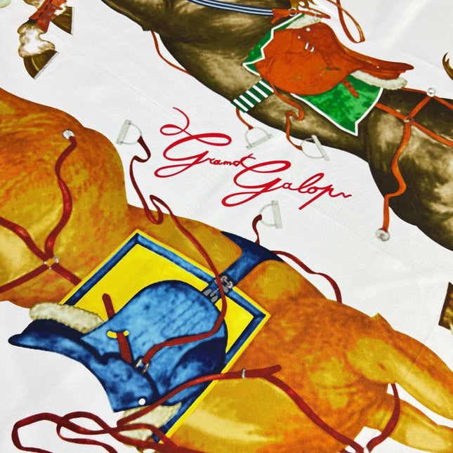 HERMES 26S PRINTED SQUARE SCARF 88 IN SILK 309922