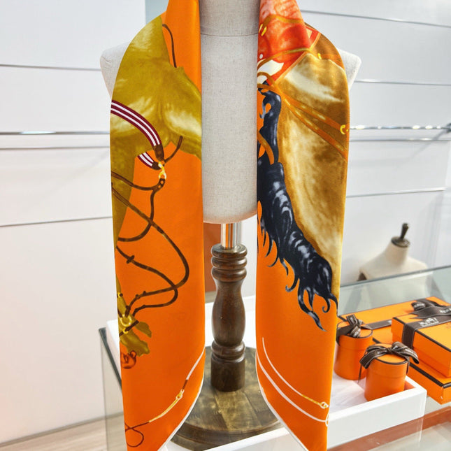 HERMES 26S PRINTED SQUARE SCARF 88 IN SILK 309923