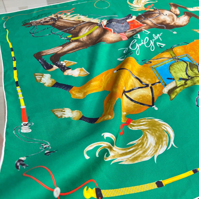 HERMES 26S PRINTED SQUARE SCARF 88 IN SILK 309924