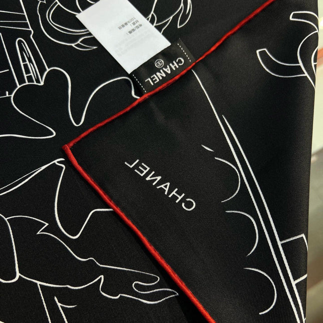 CHANEL 26S SCARF 90 IN SILK 309929