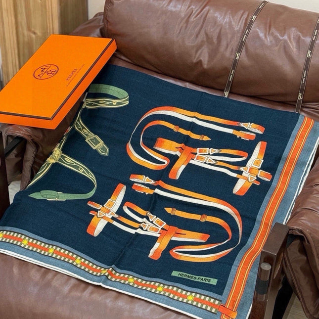 HERMES 26S PRINTED SQUARE SCARF 140 IN SILK 311926