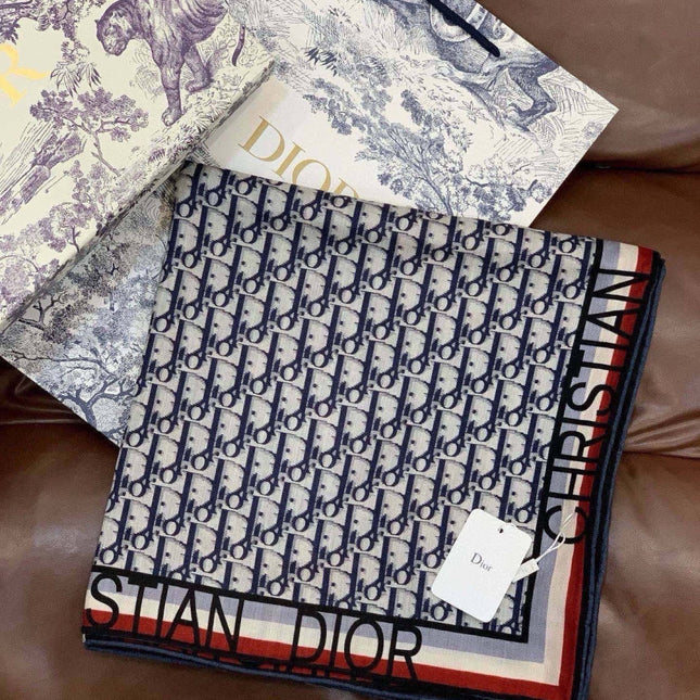 DIOR 26S SCARF 140CM IN CASHMERE SILK 311938