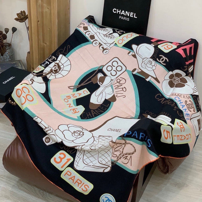 CHANEL 26S SCARF 135 IN SILK 311939