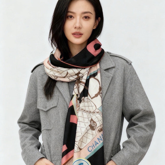 CHANEL 26S SCARF 135 IN SILK 311939