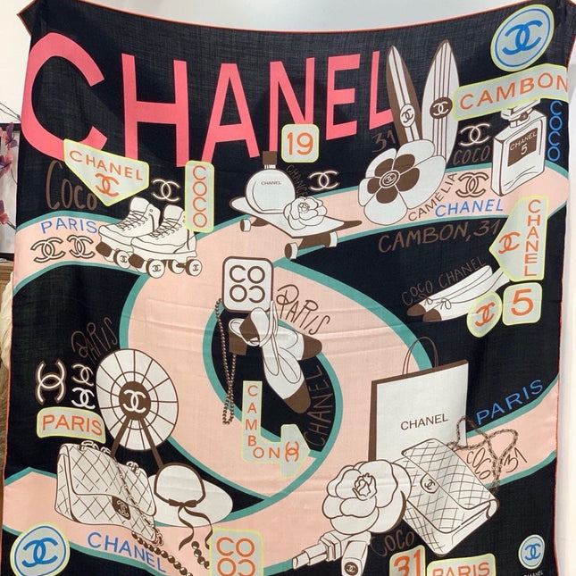 CHANEL 26S SCARF 135 IN SILK 311939