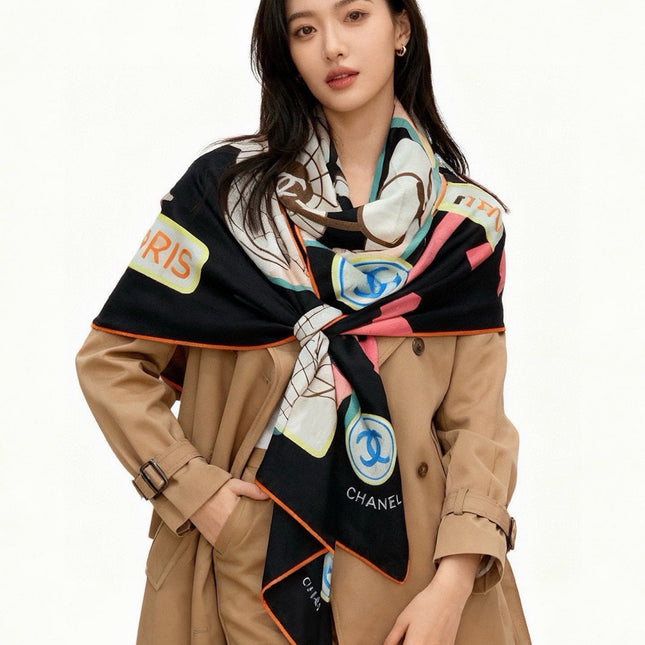 CHANEL 26S SCARF 135 IN SILK 311939