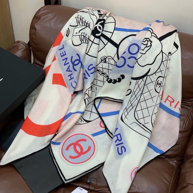 CHANEL 26S SCARF 135 IN SILK 311940