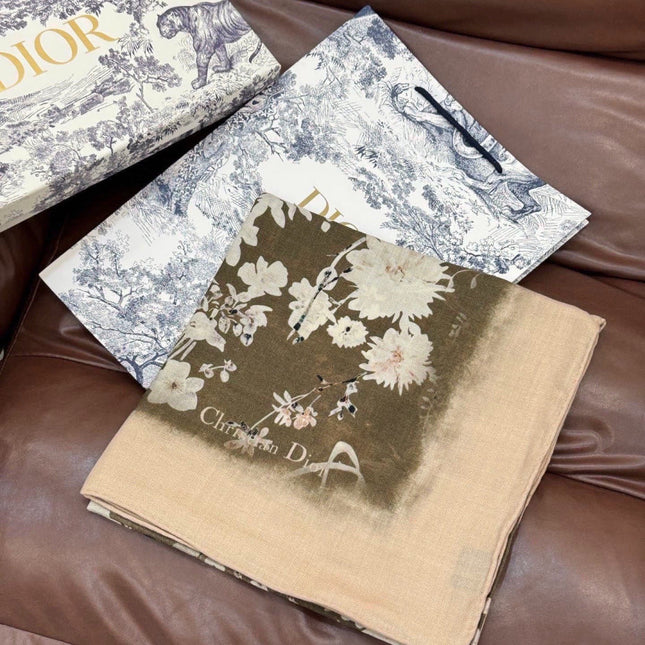 DIOR 26S SCARF 140CM IN CASHMERE SILK 311968