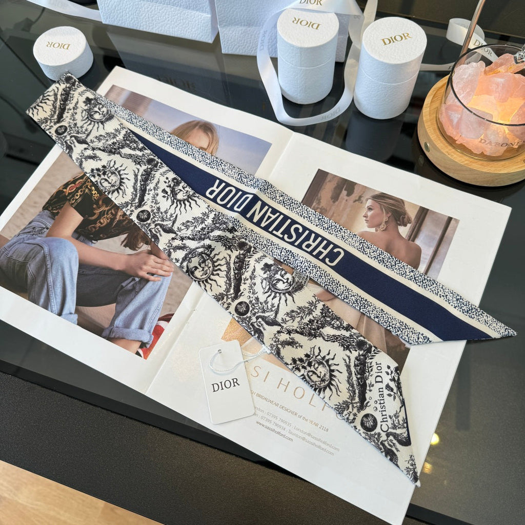 DIOR 26S SCARF 100CM IN SILK 225247