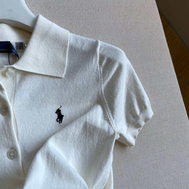RALPH LAUREN 26S SHORT SLEEVE KNIT POLO TOP 469