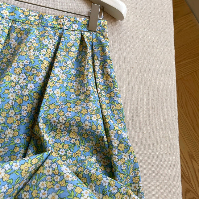 PRADA 26S FLORAL PRINT MIDI SKIRT 1047