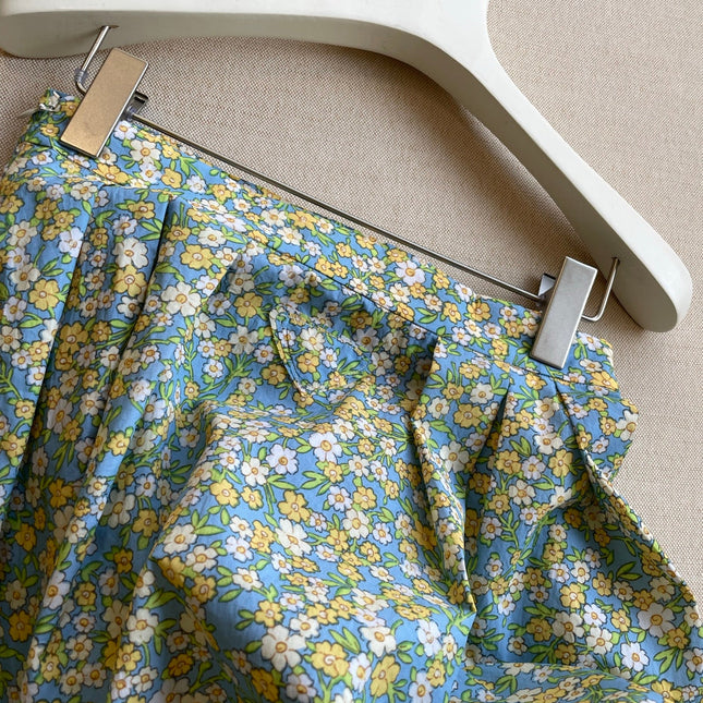 PRADA 26S FLORAL PRINT MIDI SKIRT 1047