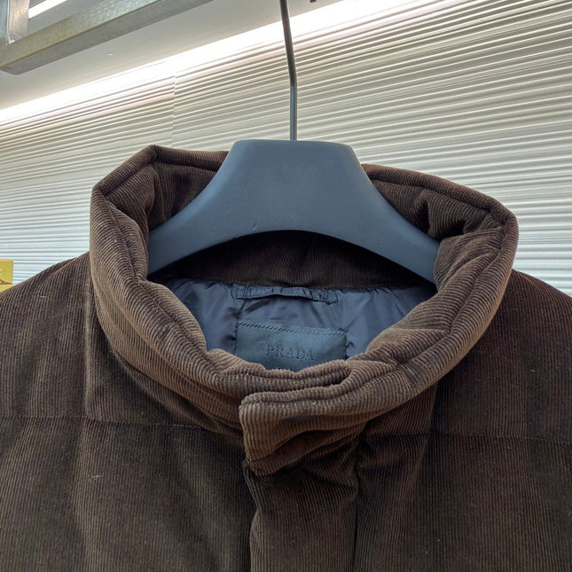 PRADA 25S VELVET PUFFER JACKET 459