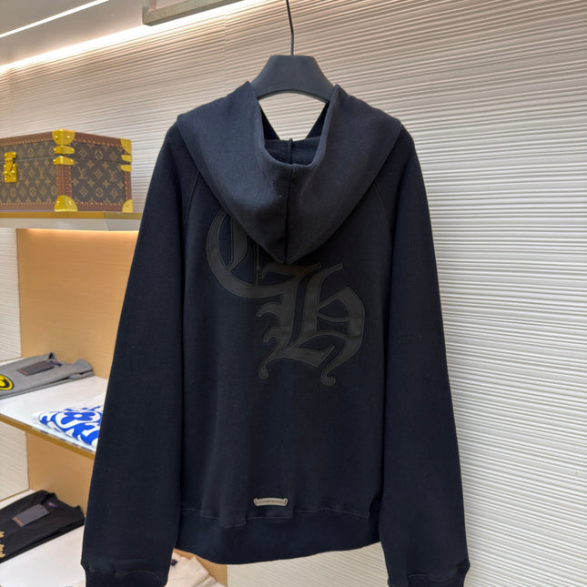 CHROME HEARTS CEMETERY CROSS SEVEN-11 HOODIE IN BLACK
