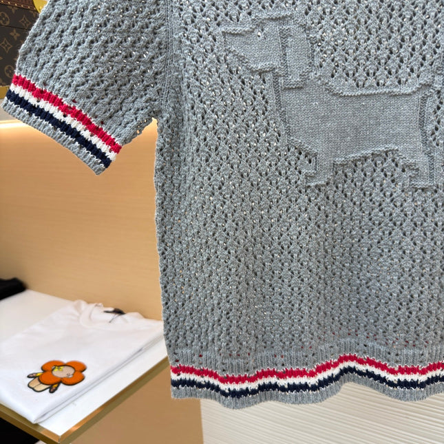 THOM 26S SHORT-SLEEVED KNIT TOP STYLE 158