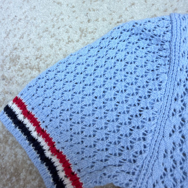 THOM 26S SHORT-SLEEVED KNIT POLO SHIRT STYLE 154