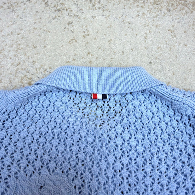 THOM 26S SHORT-SLEEVED KNIT POLO SHIRT STYLE 154