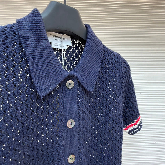 THOM 26S SHORT-SLEEVED KNIT POLO SHIRT STYLE 152
