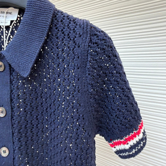 THOM 26S SHORT-SLEEVED KNIT POLO SHIRT STYLE 152