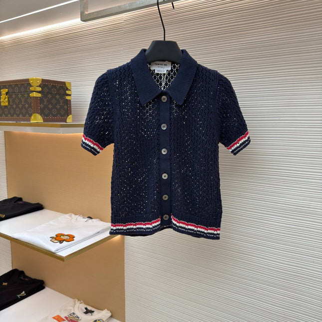 THOM 26S SHORT-SLEEVED KNIT POLO SHIRT STYLE 152